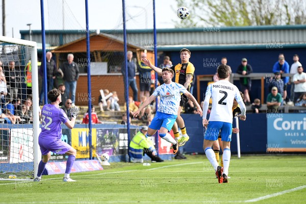 020526 - Barrow v Newport County - Sky Bet League 2 -  James Crole of Newport County heads close