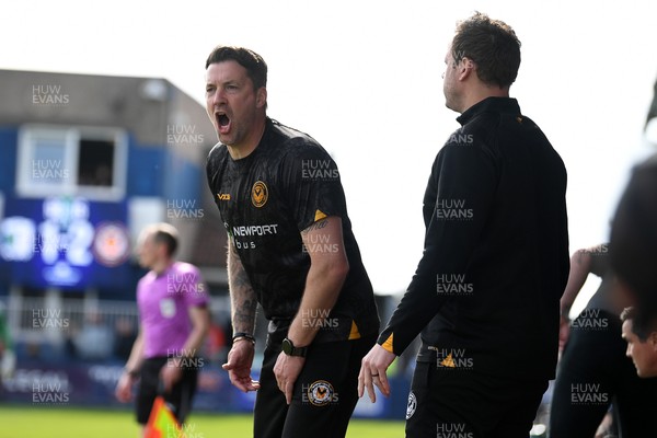 020526 - Barrow v Newport County - Sky Bet League 2 -  Newport coaches just before the full time whistle