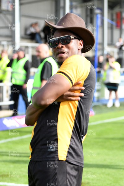 020526 - Barrow v Newport County - Sky Bet League 2 -  Bobby Kamwa of Newport County celebrates at full time