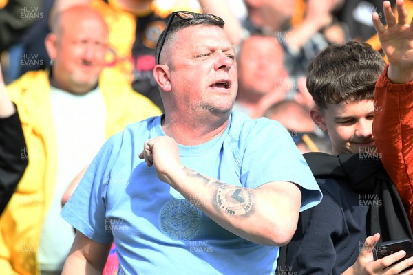 020526 - Barrow v Newport County - Sky Bet League 2 -  Newport fans celebrates at full time
