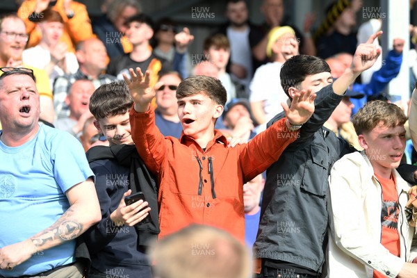 020526 - Barrow v Newport County - Sky Bet League 2 -  Newport fans celebrates at full time