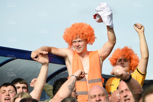 020526 - Barrow v Newport County - Sky Bet League 2 -  Newport fans celebrates at full time
