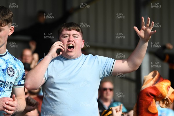 020526 - Barrow v Newport County - Sky Bet League 2 -  Newport fans celebrates at full time