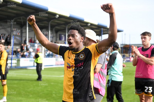 020526 - Barrow v Newport County - Sky Bet League 2 -  Bobby Kamwa of Newport County celebrates at full time