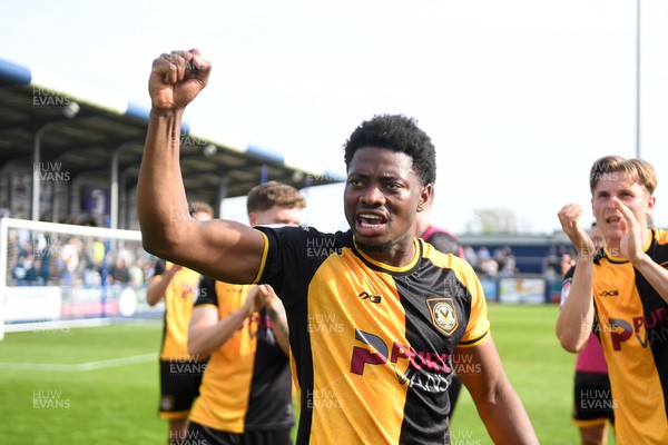 020526 - Barrow v Newport County - Sky Bet League 2 -  Bobby Kamwa of Newport County celebrates at full time