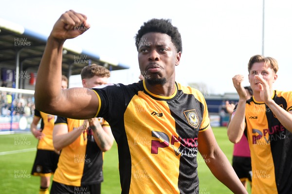 020526 - Barrow v Newport County - Sky Bet League 2 -  Bobby Kamwa of Newport County celebrates at full time