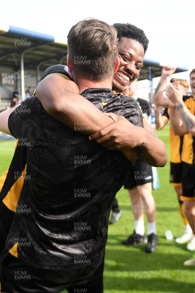 020526 - Barrow v Newport County - Sky Bet League 2 -  Bobby Kamwa of Newport County celebrates at full time