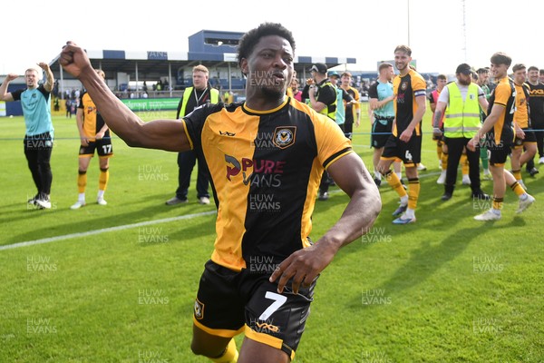 020526 - Barrow v Newport County - Sky Bet League 2 -  Bobby Kamwa of Newport County celebrates at full time
