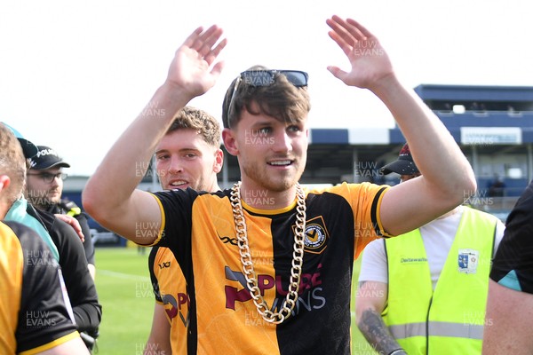 020526 - Barrow v Newport County - Sky Bet League 2 -  Ben Lloyd of Newport County celebrates at full time