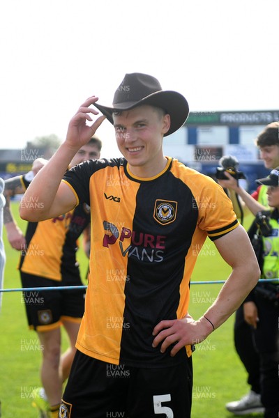 020526 - Barrow v Newport County - Sky Bet League 2 -  Sven Sprangler of Newport County celebrates at full time