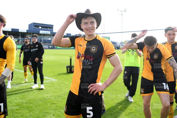 020526 - Barrow v Newport County - Sky Bet League 2 -  Sven Sprangler of Newport County celebrates at full time