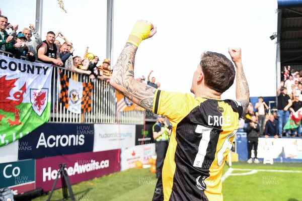 020526 - Barrow v Newport County - Sky Bet League 2 -  James Crole of Newport County celebrates at full time