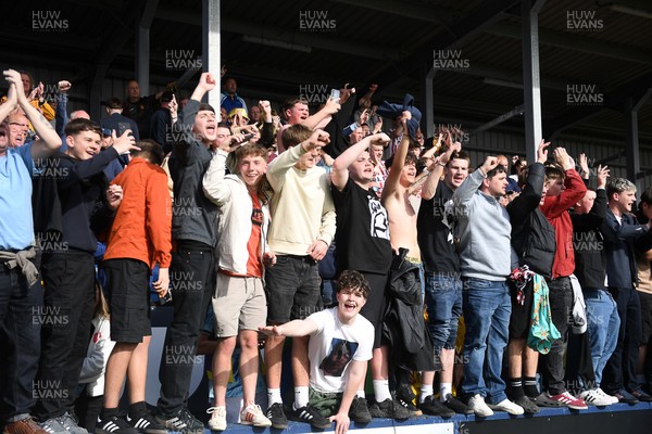 020526 - Barrow v Newport County - Sky Bet League 2 -  Newport fans celebrate at full time