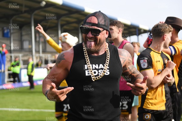 020526 - Barrow v Newport County - Sky Bet League 2 -  David Pipe celebrates at full time