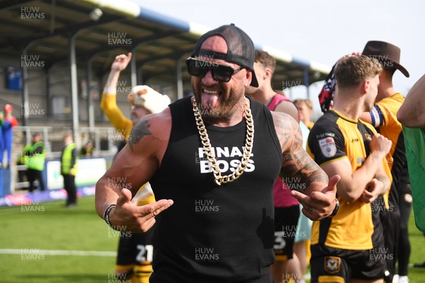 020526 - Barrow v Newport County - Sky Bet League 2 -  David Pipe celebrates at full time