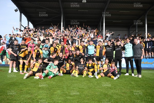 020526 - Barrow v Newport County - Sky Bet League 2 -  Newport celebrate at full time