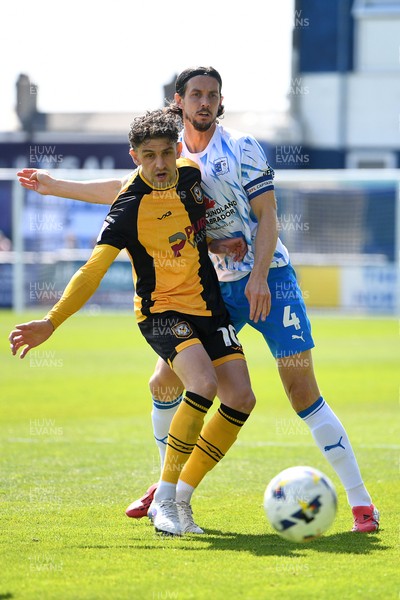 020526 - Barrow v Newport County - Sky Bet League 2 - Harrison Biggins of Newport County is challenged by Jordan Williams of Barrow