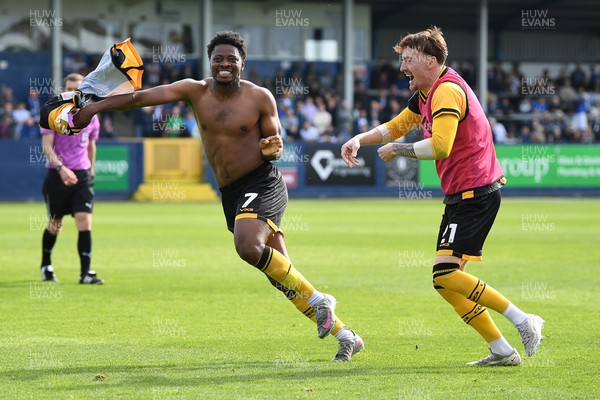 020526 - Barrow v Newport County - Sky Bet League 2 -  Bobby Kamwa of Newport County celebrates scoring a goal