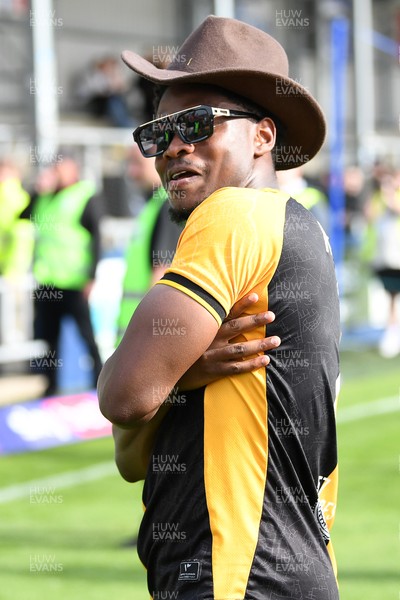 020526 - Barrow v Newport County - Sky Bet League 2 -  Bobby Kamwa of Newport County celebrates at full time