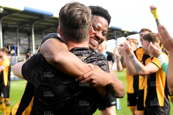 020526 - Barrow v Newport County - Sky Bet League 2 -  Bobby Kamwa of Newport County celebrates at full time