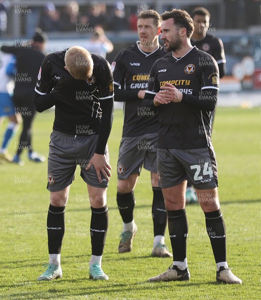 230324 - Barrow v Newport County - Sky Bet League 2 - visibly upset Harrison Bright of Newport County at the end of the match