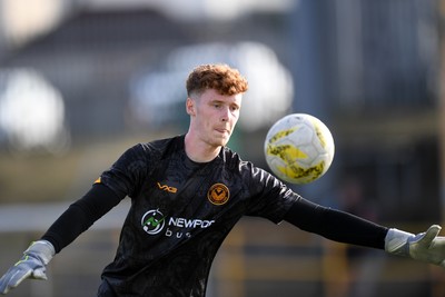250725 - Barry Town United v Newport County - Pre Season Friendly - Jacob Carney of Newport County