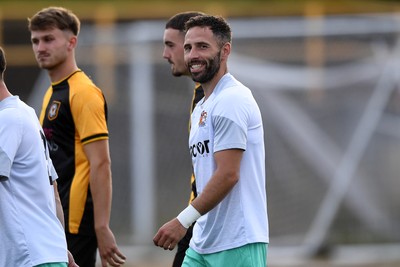 250725 - Barry Town United v Newport County - Pre Season Friendly - Robbie Willmott of Barry Town United