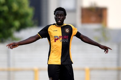 250725 - Barry Town United v Newport County - Pre Season Friendly - Nelson Sanca of Newport County