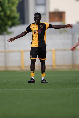 250725 - Barry Town United v Newport County - Pre Season Friendly - Nelson Sanca of Newport County
