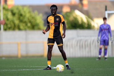 250725 - Barry Town United v Newport County - Pre Season Friendly - Nelson Sanca of Newport County
