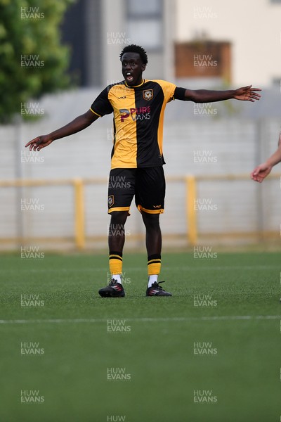250725 - Barry Town United v Newport County - Pre Season Friendly - Nelson Sanca of Newport County