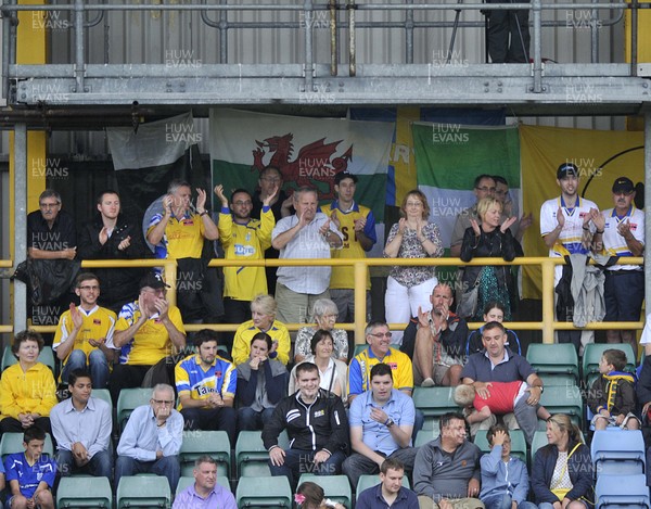 270713 - Barry Town v Cardiff City - Pre Season Friendly -    Barry Town fans in full voice