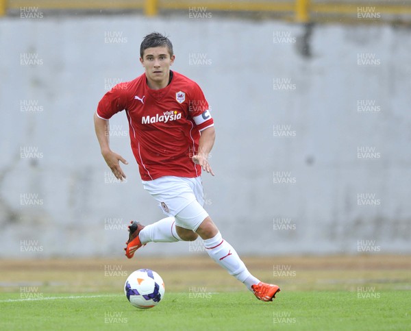 270713 - Barry Town v Cardiff City - Pre Season Friendly -   Declan John of Cardiff City