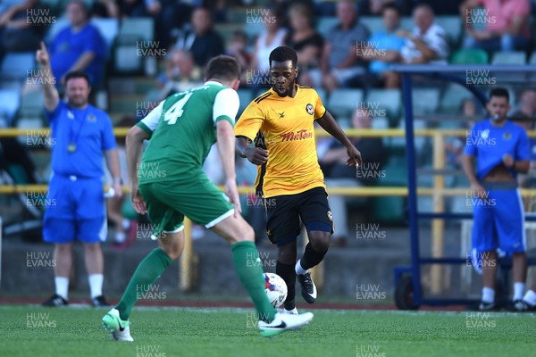 250717 - Barry Town v Newport County - Preseason Friendly - Zavon Hines of Newport County