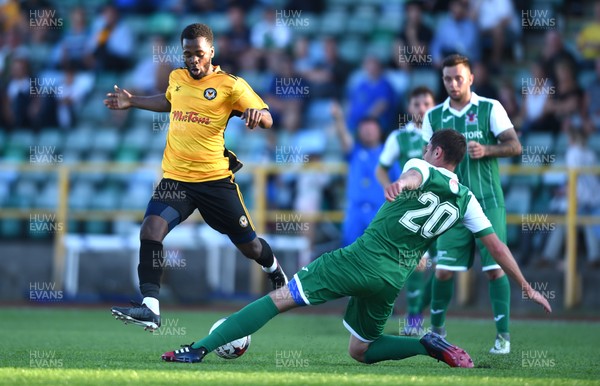 250717 - Barry Town v Newport County - Preseason Friendly - Zavon Hines of Newport County