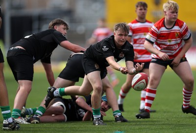 050525 - Barry v Gorseinon - U18 Plate Final - Boys U18s Finals Day - Alfie Hillman of Barry 