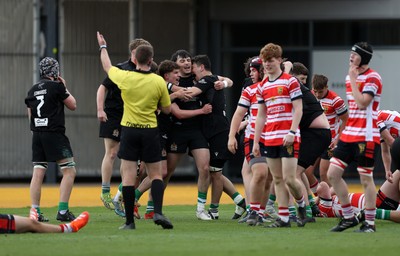 050525 - Barry v Gorseinon - U18 Plate Final - Boys U18s Finals Day - Barry celebrate the victory at full time