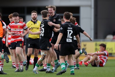050525 - Barry v Gorseinon - U18 Plate Final - Boys U18s Finals Day - Barry celebrate the victory at full time