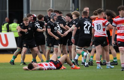 050525 - Barry v Gorseinon - U18 Plate Final - Boys U18s Finals Day - Barry celebrate the victory at full time