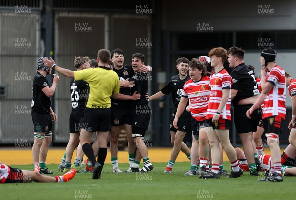 050525 - Barry v Gorseinon - U18 Plate Final - Boys U18s Finals Day - Barry celebrate the victory at full time