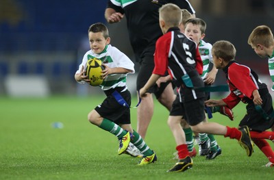 01.10.11 - Cardiff Blues v Glasgow Warriors, RaboDirect Pro 12 - Action from the Barry v Rhydfelin Half Time Under 8s Tag Match    