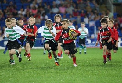 01.10.11 - Cardiff Blues v Glasgow Warriors, RaboDirect Pro 12 - Action from the Barry v Rhydfelin Half Time Under 8s Tag Match    