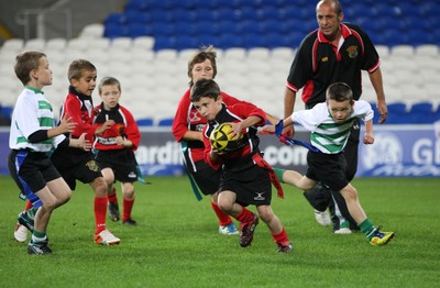 01.10.11 - Cardiff Blues v Glasgow Warriors, RaboDirect Pro 12 - Action from the Barry v Rhydfelin Half Time Under 8s Tag Match    
