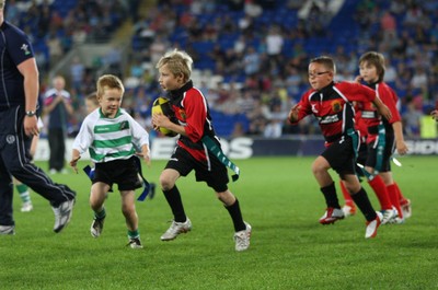 01.10.11 - Cardiff Blues v Glasgow Warriors, RaboDirect Pro 12 - Action from the Barry v Rhydfelin Half Time Under 8s Tag Match    