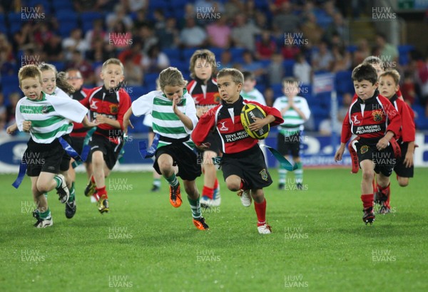 01.10.11 - Cardiff Blues v Glasgow Warriors, RaboDirect Pro 12 - Action from the Barry v Rhydfelin Half Time Under 8s Tag Match    