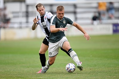 250726 - Bath City v Newport County - Pre Season Friendly - Cole Jarvis of Newport County