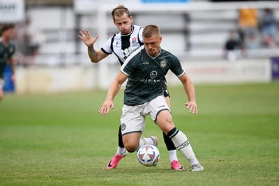 250726 - Bath City v Newport County - Pre Season Friendly - Cole Jarvis of Newport County
