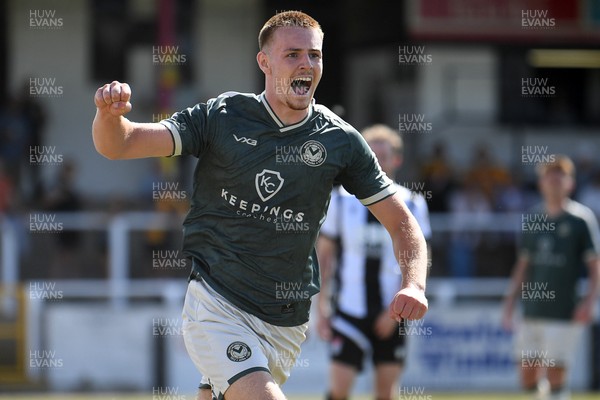 250726 - Bath City v Newport County - Pre Season Friendly - Harrison Halpin of Newport County celebrates scoring a goal