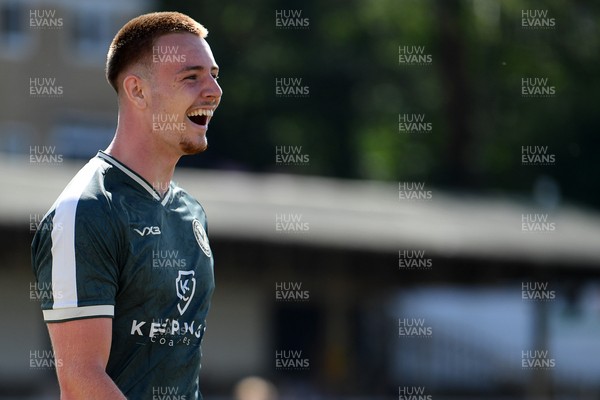250726 - Bath City v Newport County - Pre Season Friendly - Harrison Halpin of Newport County celebrates scoring a goal