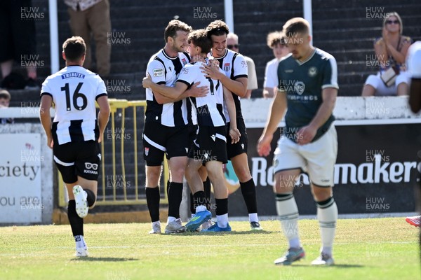 250726 - Bath City v Newport County - Pre Season Friendly - Alex Fisher of Bath City scores a goal to equalise the match